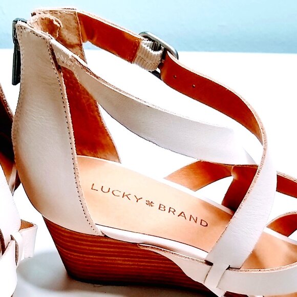 LUCKY BRAND JEWELIA WEDGE SANDAL SIZE 8 1/2 - Picture 5 of 16